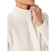 Women's Mixed-Media Mock-Neck Sweatshirt