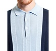 Men's Textured Block Stripe Short Sleeve Polo Shirt