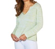 open v-neck sweater in lime