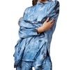 marble wash poncho in denim