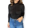 midnight shimmer blouse in black