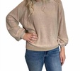mineral washed sweater in khaki