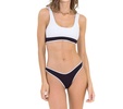 black tulip splendid high leg bikini bottom in white