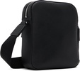 Black Faux-Leather Mini Crossbody Bag