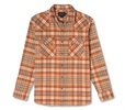men's wyatt snap shirt in tan / rust plaid