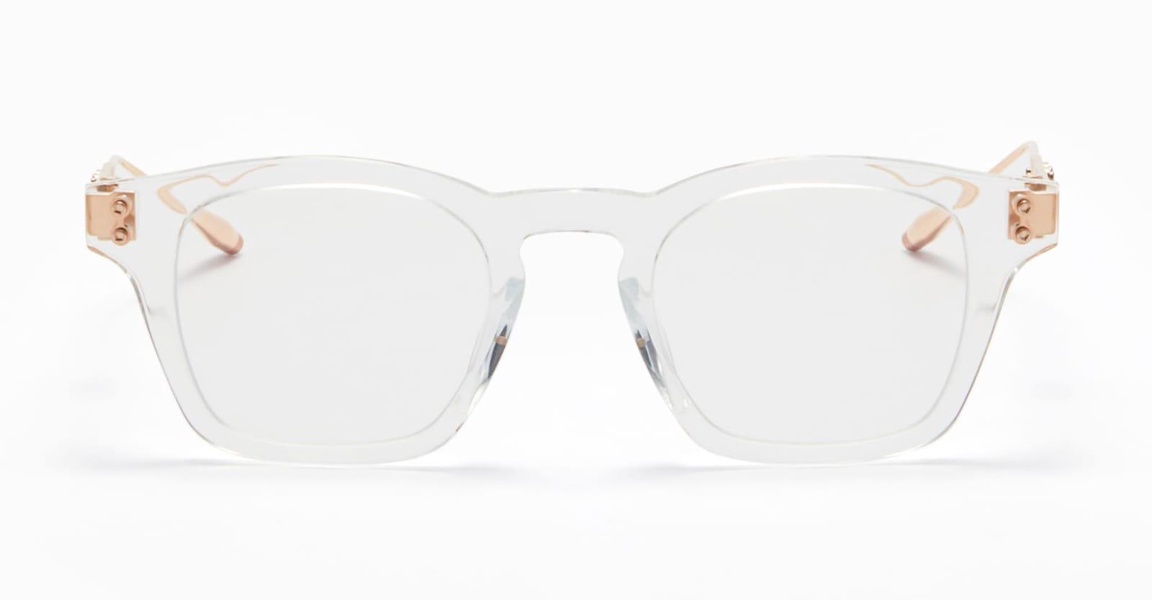 Wise - Crystal Clear - Brushed White Gold (45) Glasses