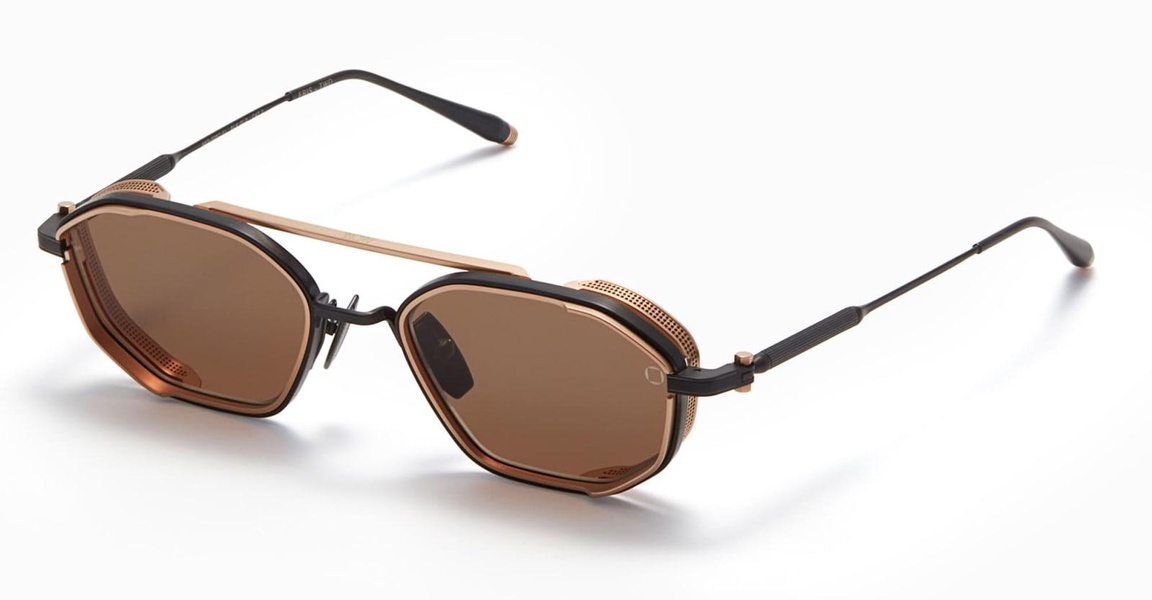 Eris-two - Brushed Black / Matte White Gold Sunglasses