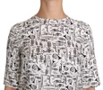Dolce & Gabbana White Musical Instruts Print Blouse