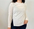 gloria long sleeve top in white
