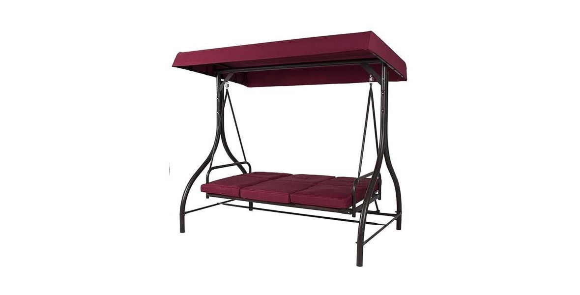 Outdoor Patio Deck Porch Canopy Swing with Cushions