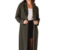 emory dark green trench coat