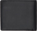 Black Leather Logo Details Billfold Wallet