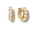 Pearl Huggie Hoops - Ashley