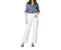 column patch pocket jean in white stretch denim