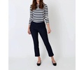 flare pants in indigo stretch denim