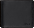 Black Leather Embossed Logo Wallet