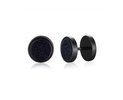 Stainless Steel Round Stone Stud Earrings