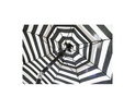 Stripe Drape Umbrella with Manual Lift and Tilt for Outdoor Shade and Comfort