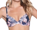 underwire strappy back bikini top in maa seashell nights