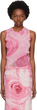 Pink Tulle Tank Top