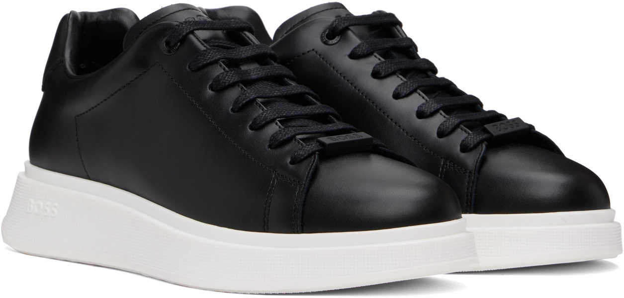 Black Leather Sneakers