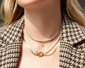 Gold Herringbone Chain Necklace