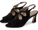 nili sandals women's us 7.5 black suede leather cutout slingback khd002
