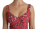 Dolce & Gabbana  Pink Floral Brocade Cropped Blouse Tank Top
