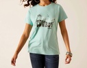 cowboy t-shirt in aqua