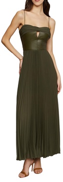 AMUR Women's Linda Leather Combo Dress