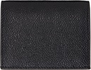 Black Pebble Grain Leather Double Card Holder