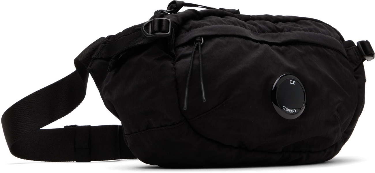 Black Nylon B Crossbody Pack Bag