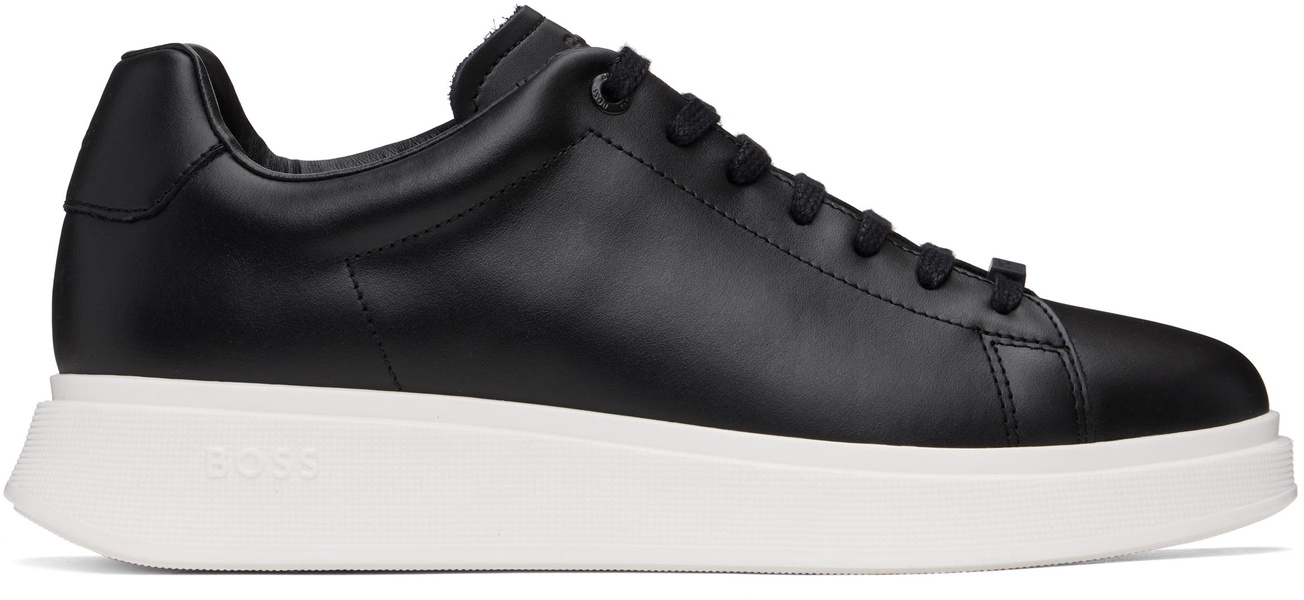 Black Leather Sneakers