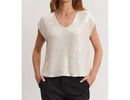 elorie sequin top in cream