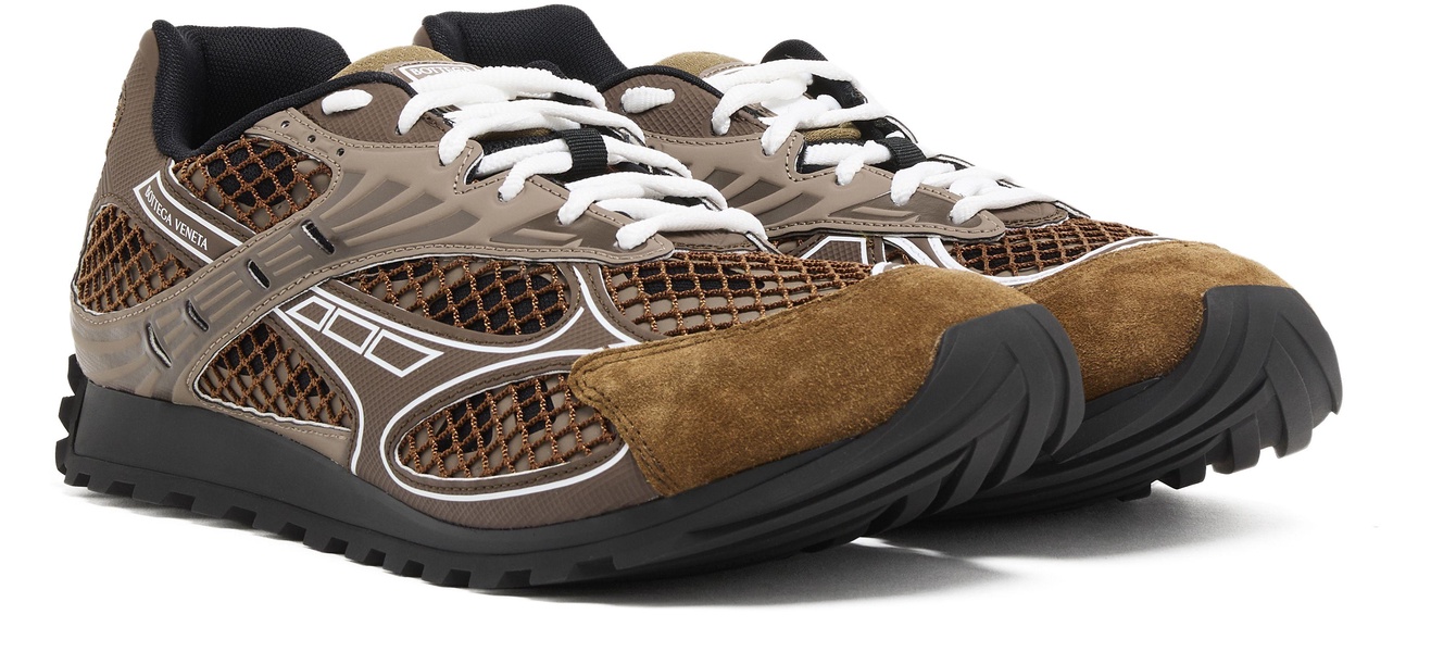 Orbit suede-trimmed sneakers