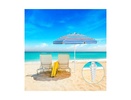 7.2 ft Portable Outdoor Beach Umbrella with Sand Anchor and Tilt Mechanism