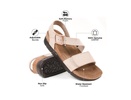 - Serena Double Strappy Open Toe Comfortable Leather Platform Sandals