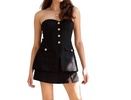 estelle strapless top in black