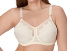 flower underwire bra in light beige