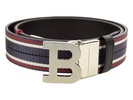6239327 men's logo buckle webbing stripe reversible belt