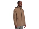 Hooded Rip Stop Water and Wind Resistant Jacket with Fleece Bib
