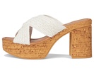Adorned Raffia Slide Sandal