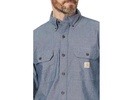 Loose Fit Midweight Chambray Long Sleeve Shirt