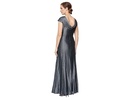 Long A-Line Metallic Knit Gown