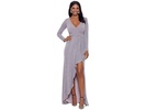 Long Long Sleeve Glitter Knit Gown