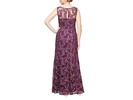 Long Embroidered Gown with Sweetheart Illusion Neckline and Chiffon Shawl