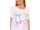 Short Sleeves Crew Neck Tee W/ Graphic Bows Print