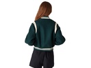 Woven Varsity Bomber Jacket