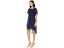 Chiffon Overlay Sheath Dress