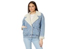 Denim and Sherpa Oversized Jacket in Crash Course